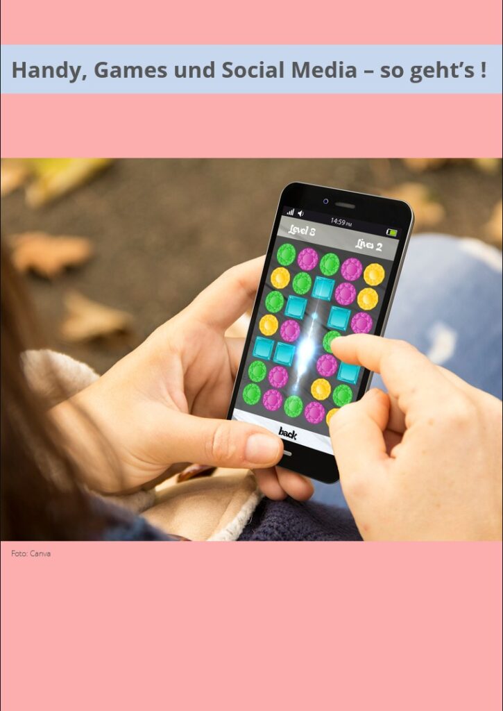 Illustration Kurs Handy, Games und Social Media - so geht`s. Auf dem Bild sieht man Hände die mit einem Handy ein Spiel spielen.